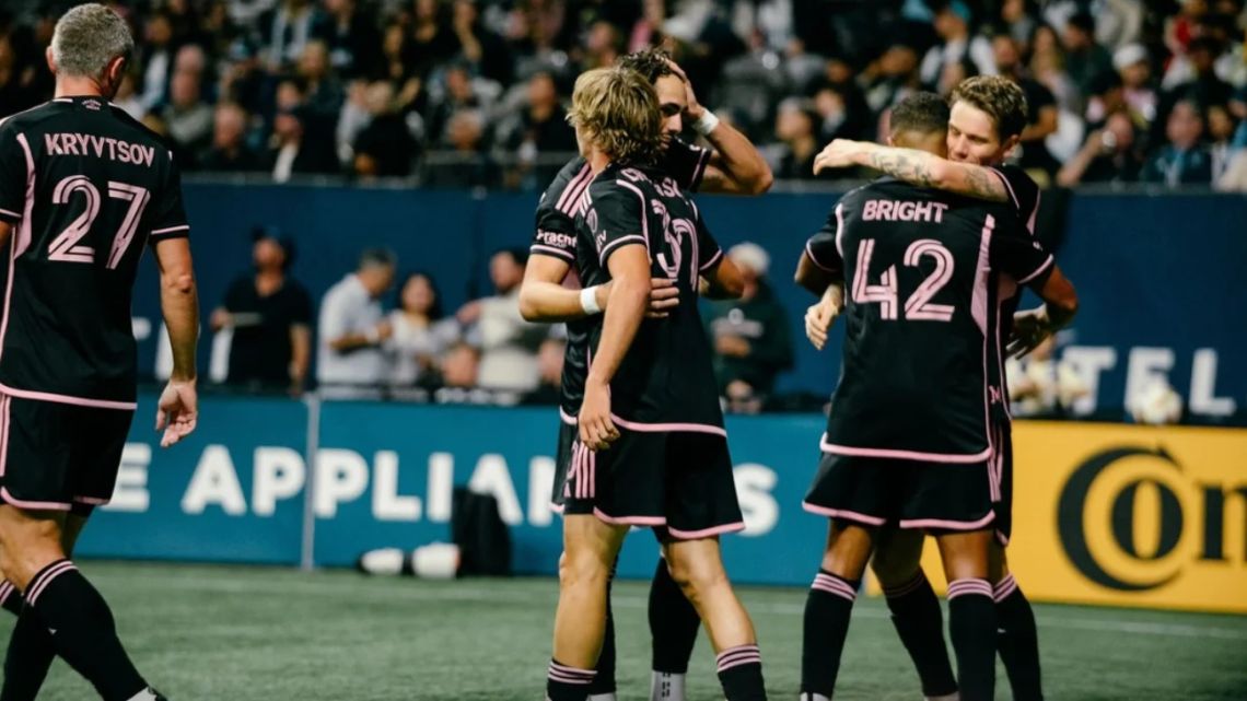 Sin Messi, Inter Miami le ganó 2-1 a Vancouver Whitecaps y se mantiene como líder de la MLS