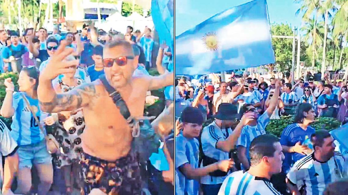 Los argentinos tomaron las calles de Miami y la Selección jugará de local