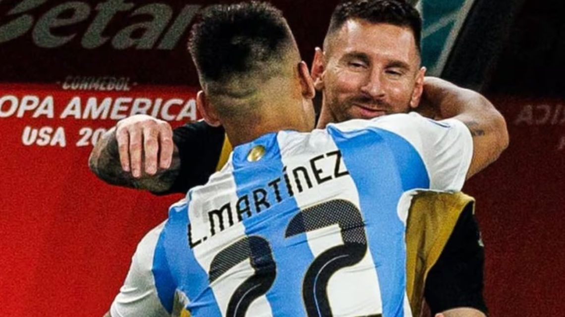 Lautaro Martínez reveló qué le dijo a Messi en el festejo de su gol ante Perú