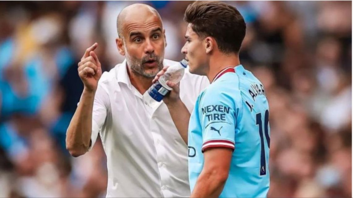 Julián Álvarez tuvo un íntimo encuentro con Guardiola: ¿con las horas contadas en el City?