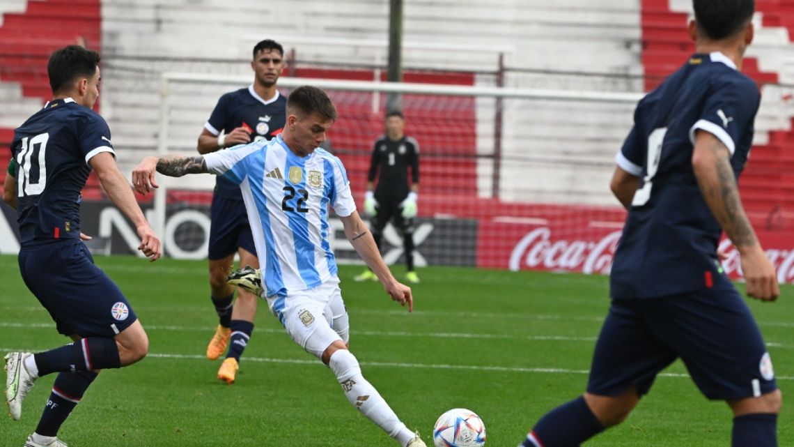 La Selección Argentina se impuso con contundencia ante Paraguay en una amistoso previo a los Juegos Olímpicos