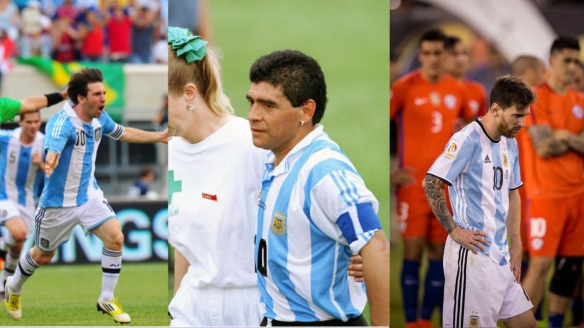 La Selección Argentina jugando en Estados Unidos: los tres históricos episodios que involucraron a Messi y Maradona