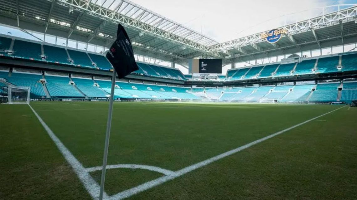 Final de la Copa América 2024: preocupación por el estado del césped del Hard Rock Stadium tras albergar un concierto
