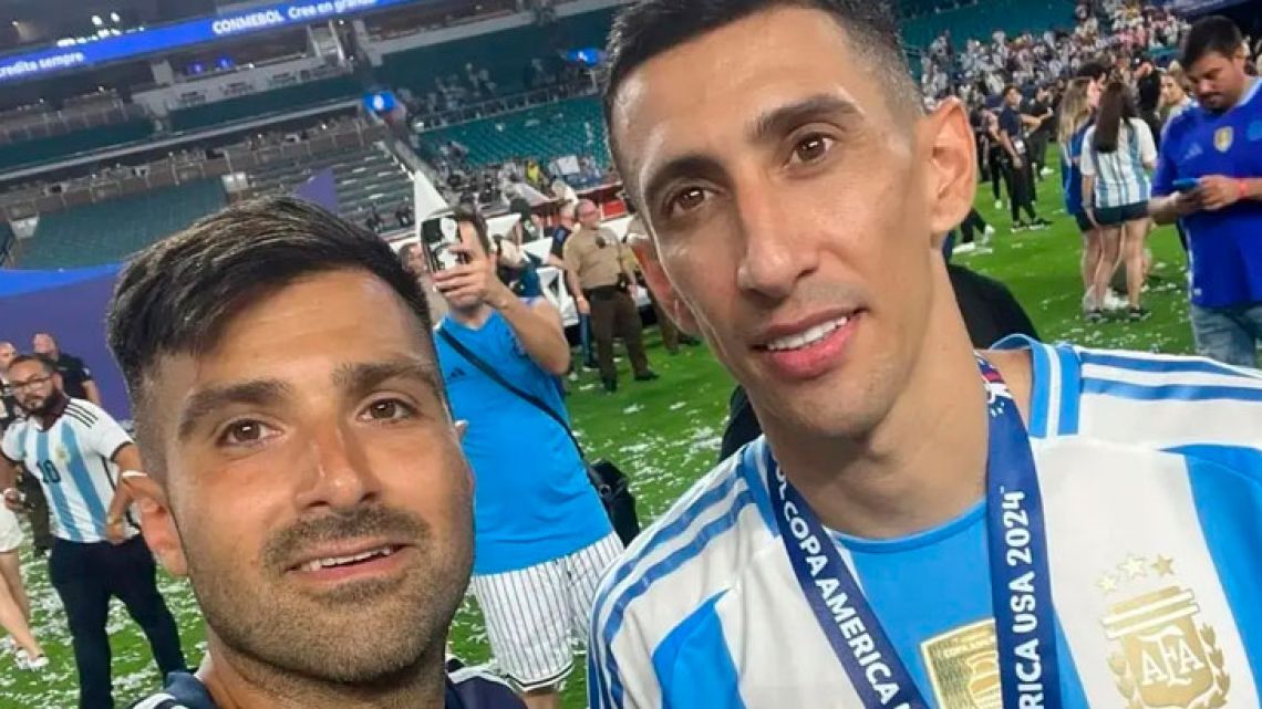 Fue a ver la final a la tribuna y terminó festejando con los bicampeones: la hazaña de un hincha cordobés