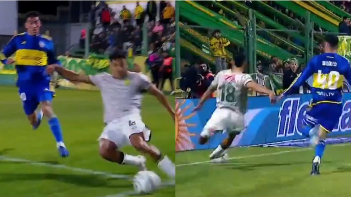 La polémica jugada del gol anulado a Defensa contra Boca: ¿se había ido la pelota?