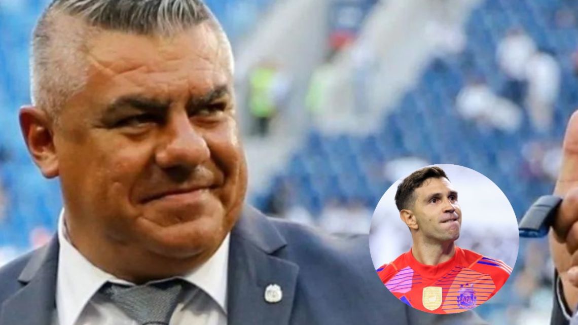 La sorpresiva dedicatoria del Chiqui Tapia al Dibu Martínez luego del triunfo en la Copa América 2024