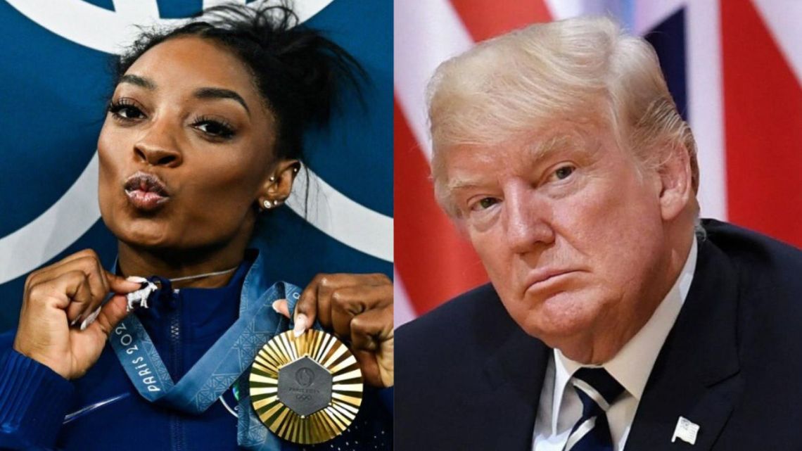 El "palito" de Simone Biles a Donald Trump: "Me encanta mi trabajo negro"