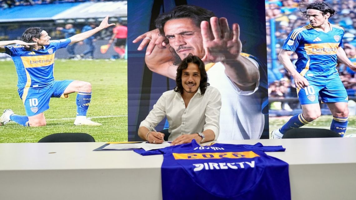 Oficial: Edinson Cavani seguirá en Boca hasta diciembre de 2026
