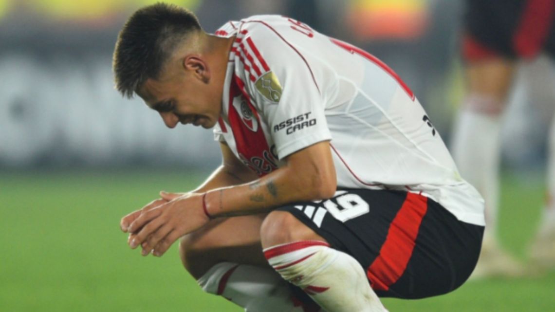 El "Diablito" Echeverri no contuvo su frustración y rompió en llanto luego de la eliminación de River