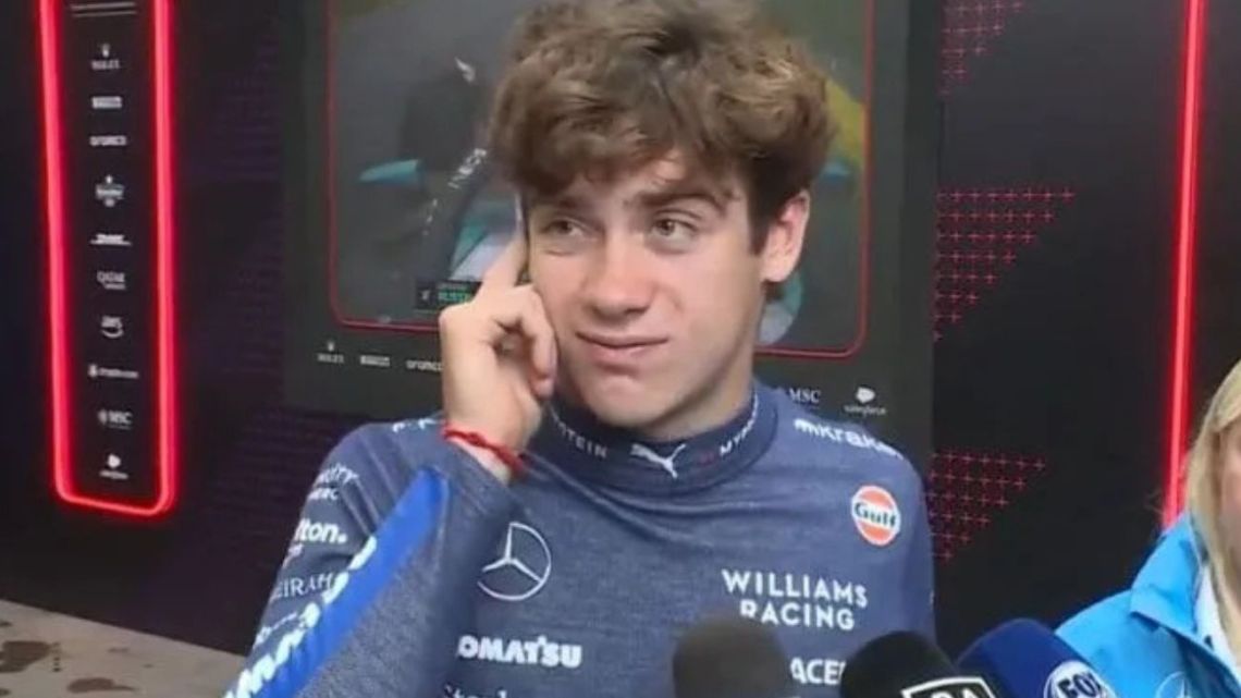 Colapinto, tras abandonar el GP de Brasil: "Fue un golpe muy fuerte, estoy muy triste"