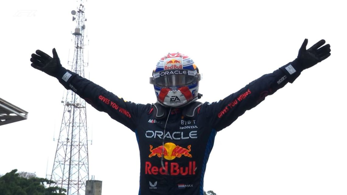 Max Verstappen se lució en el GP de Brasil y quedó a un paso del título