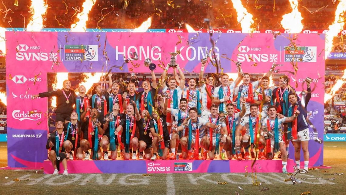 Los Pumas 7s se consagraron campeones en Hong Kong por primera vez