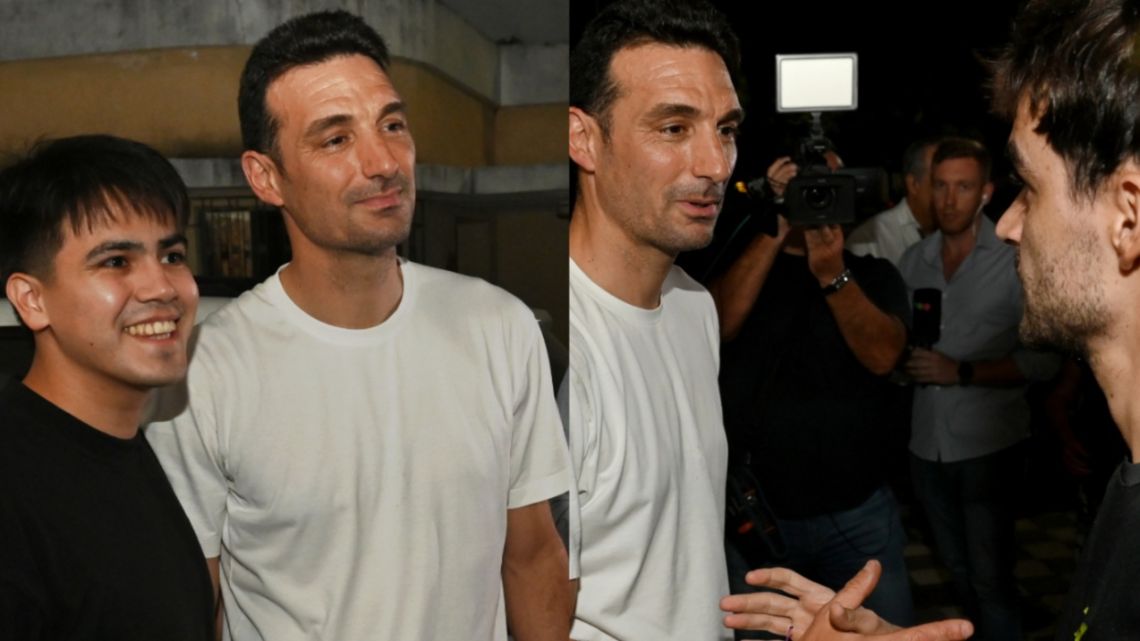 Fotos, autógrafos y cariño: Lionel Scaloni viajó a Pujato y recibió el amor de los hinchas