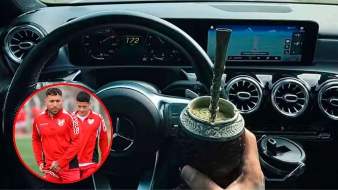 Córdoba: Un jugador de Instituto se filmó tomando mate y manejando a más de 170 km/h